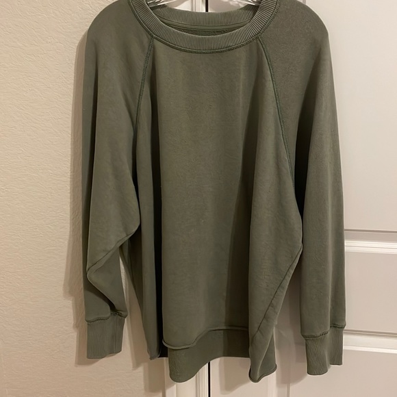 aerie Tops Aerie Super Soft Sage Green Sweatshirt Poshmark